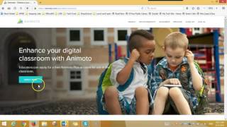 Creating an account in Animoto