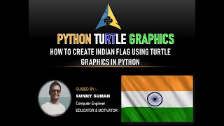 How To Create Indian Flag Using Turtle Graphics In Python | Python Turtle Graphics | IN HINDI
