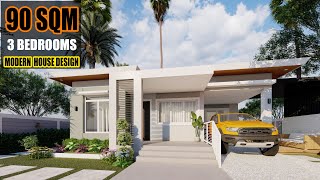 MODERN HOUSE DESIGN | 90 SQUARE METERS | 3 BEDROOMS RESIDENCE