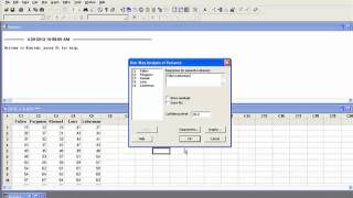 ANOVA Example Minitab