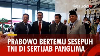 Prabowo Bertemu Sesepuh TNI di Sertijab Panglima