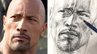 Drawing Dwayne Johnson | The Rock