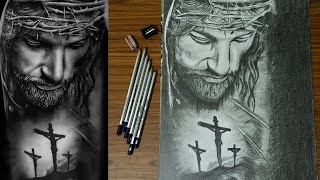 Jesus christ drawing✍🏼 | Realistic drawing Timelapse #art #drawingtutorial #howtodraw #painting