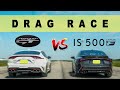 2022 Lexus IS500 vs 2022 Kia Stinger GT, well that escalated quickly. Drag and Roll Race.