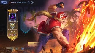 Full gameplay Paquito Exp Skin Kof Full Partyan sma random di Rank Mythic Honor season 34