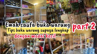 Emak saufa buka warung Part 2 buka warung dengan modal kecil