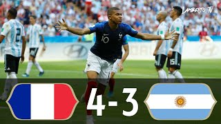 France 4-3 Argentina (World Cup 2018) All Goals & Highlights - English Commentar