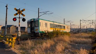 石巻線　普通女川行き小牛田駅発車