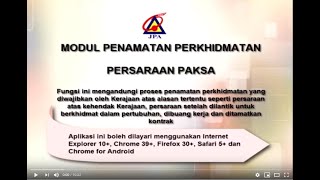 MODUL PENAMATAN PERKHIDMATAN PAKSA