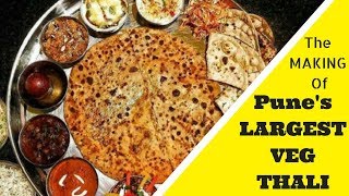 PUNE'S LARGEST VEG THALI | MAKING OF AMRITSARI THALI | PUNJAB CANTEEN | PUNE