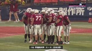 関東大学アメフト2016リーグ戦TOP8、慶應義塾大学ユニコーンズvs明治大学グリフィンズ