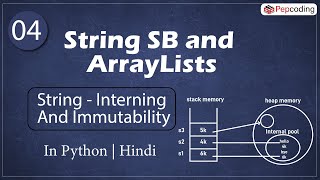 String - Interning And Immutability | Module : Basics of programming | In Hindi | Python | Video_4