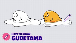 How to draw Gudetama (Egg Yolk)? Step by step drawing tutorial for kids | Easy and simple drawing