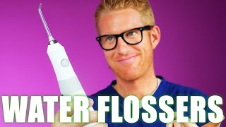 Dentist Reviews WATER FLOSSER For Teeth vs. String Floss!! Before & After of Pla