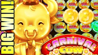 ★BIG WIN!★ SUPER FEATURE! 🐮 CARNIVAL COW ($8.80 BET) COIN COMBO Slot Machine (LIGHT & WONDER)