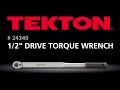 How to use the TEKTON 24340 1/2 in. Drive Click Torque Wrench