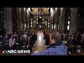 Workers who rebuilt Notre Dame to perform inside the historic church this week