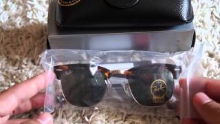 Очки Ray Ban RB3016 Clubmaster  Обзор  Как не купить подделку Ray Ban Clubmaster