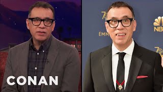 Why Fred Armisen Wore Dracula Fangs To The Emmys | CONAN on TBS