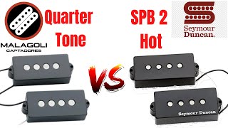 Comparação Seymour Duncan SPB 2 Hot VS Malagoli Quarter Tone #malagoli #seymourduncan Captação Baixo