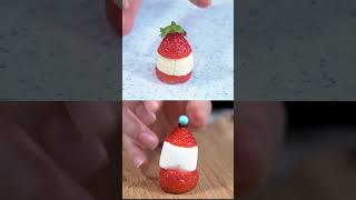 Christmas Dessert Idea | Santa With Banana, Strawberry, Marshmallow #shorts