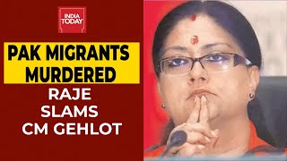 Vasundhara Raje Blames CM Ashok Gehlot For Death Of 11 Pakistan Refugees In Jodhpur