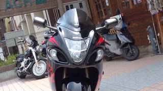 美人ライダータンデム　YOSHIMURAサウンドを聞け　2010 Suzuki GSX1300R HAYABUSA　京都　2010 Suzuki HAYABUSA　ヨシムラスズキ・ハヤブサ