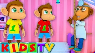 Five Little Monkeys Jumping On The Bed | 3d Rhymes For Children by Kids tv