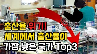 출산율 위기! 세계에서 출산율이 가장 낮은 국가 Top3