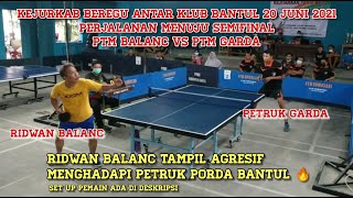 Petruk Garda vs Ridwan Balanc II Kejurkab Beregu Tenis Meja se-Bantul