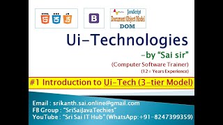 Ui-Technologies Introduction #1 || Introduction to Ui-Technologies || 3-Tier Architecture || Demo-1