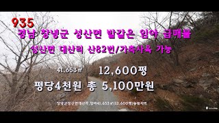 [번호 935}경남 창녕군 집짓고 농장할 임야 평당4천원