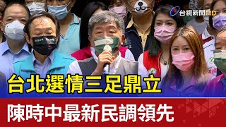 台北選情三足鼎立  陳時中最新民調領先