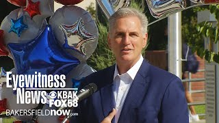 House Speaker Kevin McCarthy attends unveiling new of new veteran's space at Bakersfield College