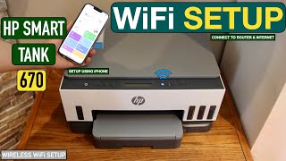 HP Smart Tank 670 WiFi Setup iPhone.