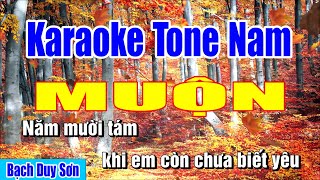 Karaoke MUỘN Tone Nam Nhạc Sống | Bạch Duy Sơn