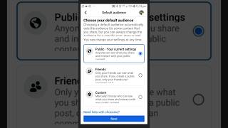 Facebook Defaults Audiences Setting Public