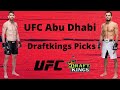 UFC Abu Dhabi Draftkings Picks