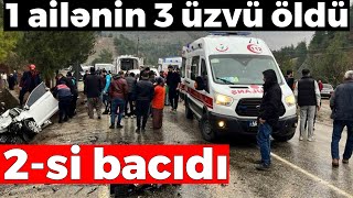 Bakıda ağır qəza: Bir ailənin meyiti çıxarıldı