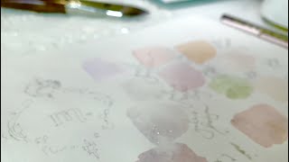 May’s Favorite Watercolor Mixes || Turner Pale Wisteria, Holbein shell pink, Daniel Smith tigers eye