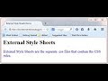 External Style in CSS by tutorial point || external style || external CSS style