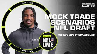 MOCK TRADE SCENARIOS: Giants- Drake Maye, Vikings- J.J. McCarthy, Raiders- Jayden Daniels | NFL Live