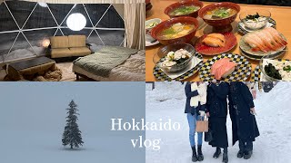 【北海道vlog】❄️☃️社会人の休日.2泊３日.札幌.小樽.美瑛町.クリスマスツリーの木.旭川.層雲峡温泉氷瀑祭り.グランピング