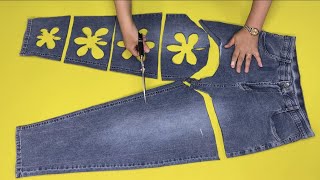 [DIY] Don't throw away jeans that you can't wear because they're too small.