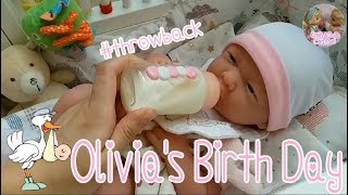 JC Toys La New Born Baby Olivia First Day Home🏡Throwback To Olivia's Birth Day🍼(Feeding\u0026Changing)