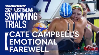 Cate Campbell's emotional final interview: 2024 Australian Swimming Trials | Wid
