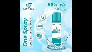 SCOTT EDIL MULTI SURFACE DISINFECTANT SPRAY || NO GAS FORMULA WITH 80% ISOPROPYL ALCOHOL 2200+ SPRAY