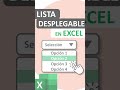 Listas Desplegables de Opciones en Excel