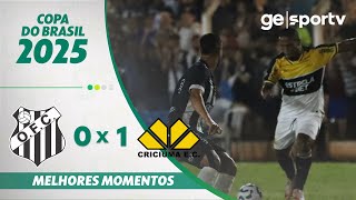 OPERÁRIO-MS 0 X 1 CRICIÚMA | MELHORES MOMENTOS | COPA DO BRASIL 2025 | ge.globo