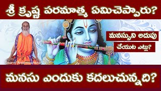 మనసు ఎందుకు కదలుచున్నది?అదుపు  చేయుట ఎట్లు?  శ్రీ క్రృష్ణ పరమాత్మ ఏమిచెప్పారు? Swamy Antarmukhananda